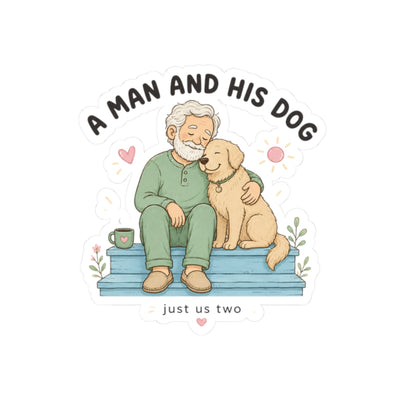 A Man and His Dog Sticker