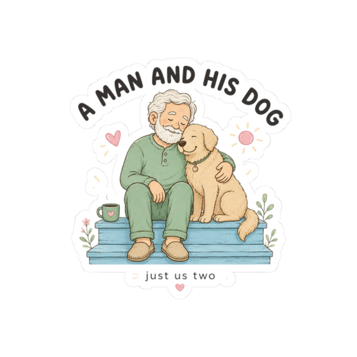 A Man and His Dog Sticker