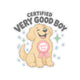 Certified Very Good Boy Sticker