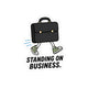 Standing On Business Briefcase Sticker
