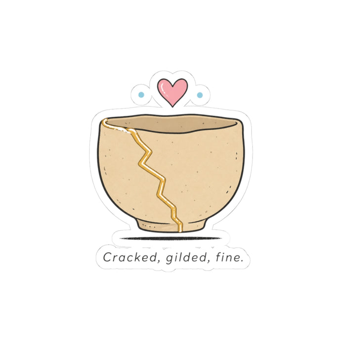 Cracked Gilded Fine Sticker