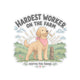 Hardest Worker on the Farm Sticker