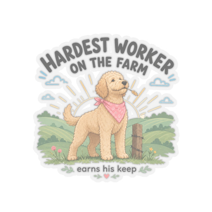 Hardest Worker on the Farm Sticker