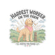 Hardest Worker on the Farm Sticker