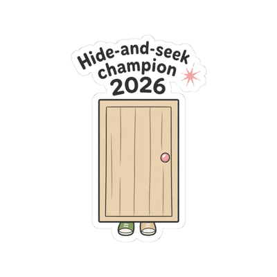 Hide-and-Seek Champion Closet Sticker
