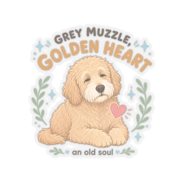 Grey Muzzle, Golden Heart Sticker