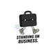 Standing On Business Briefcase Sticker